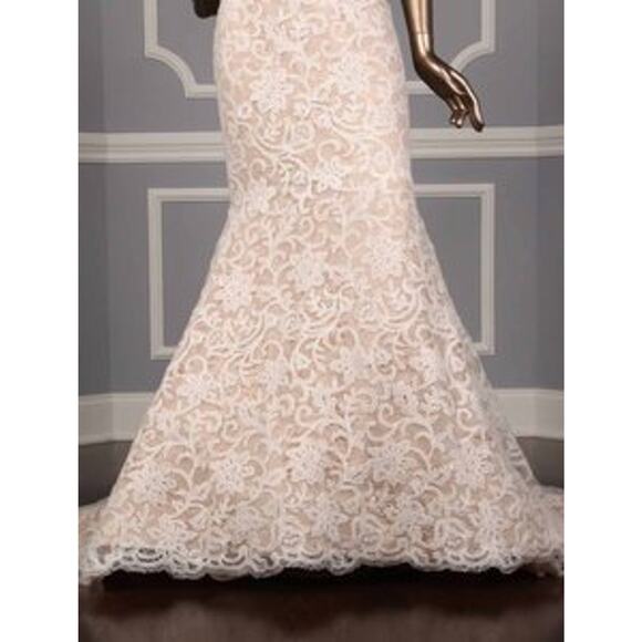 ISABELLE ARMSTRONG Glenn X Wedding Dress Lace Trumpet Sexy Formal Bridal Gown 10 - Picture 4 of 12